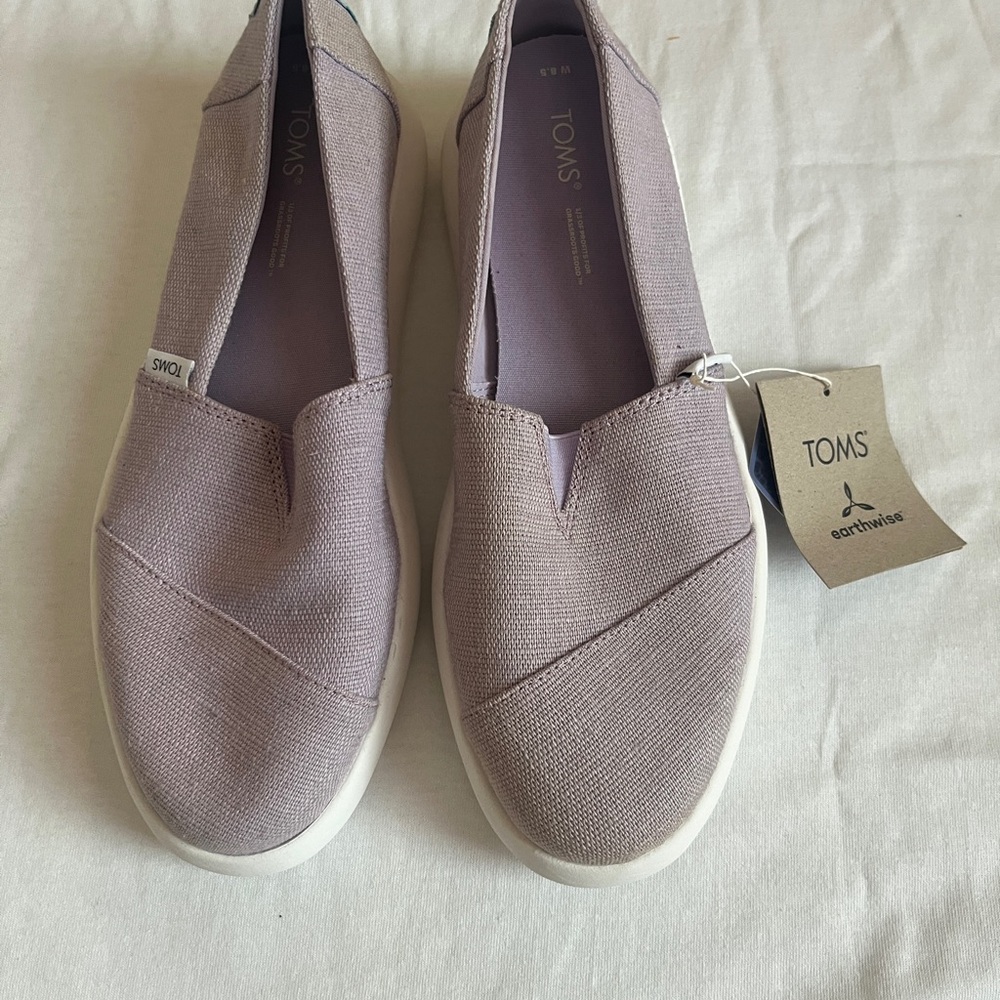 Toms Purple Flats Comfortable Slip-On Loafers